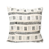 Mango+Moose: African Mud Cloth Pillow Cover White