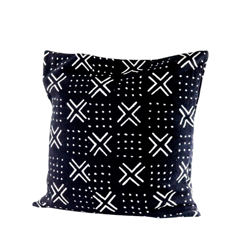 Mango+Moose: African Mud Cloth Pillow Cover Black