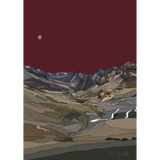 Art By Lopsang: A View from Singe La Pass (Red)
