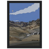 ART BY LOPSANG: A VIEW FROM SINGE LA PASS - in Wooden Frame