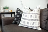 Mango+Moose: African Mud Cloth Pillow Cover White