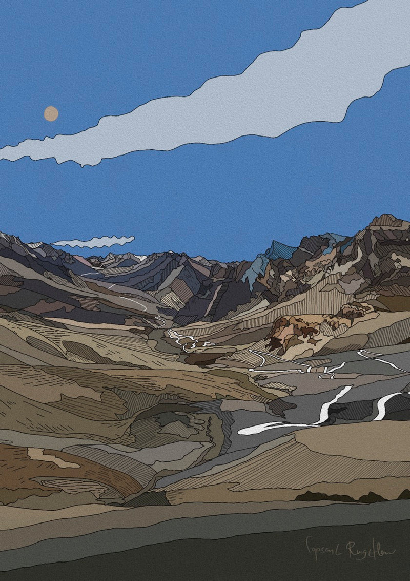 Art By Lopsang: A View from Singe La Pass